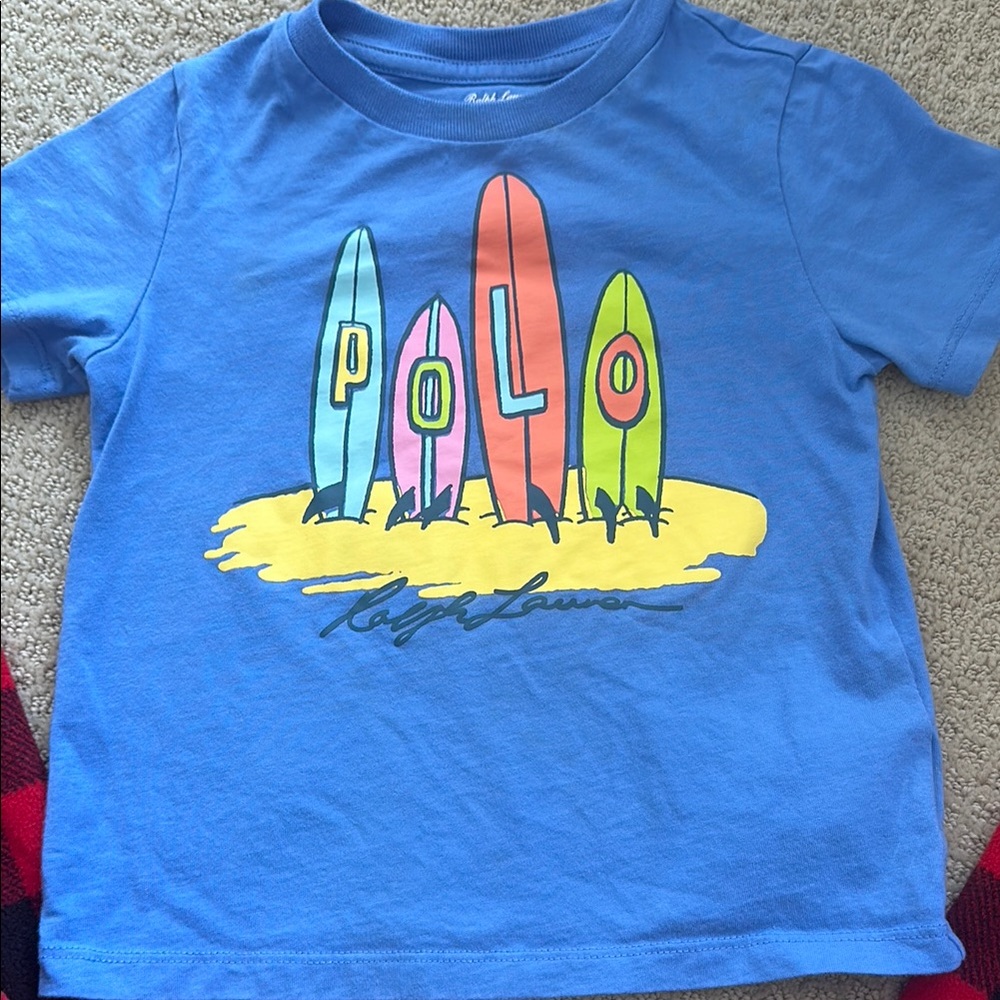Ralph Lauren Blue Surfboard Graphic Tee